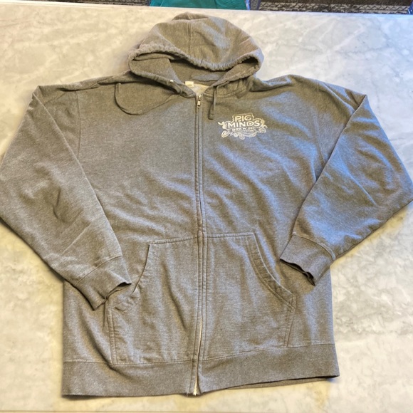 Other - Vegan Brewery Beer Hoodie sweatshirt. Mens XL. Grey. Zip up